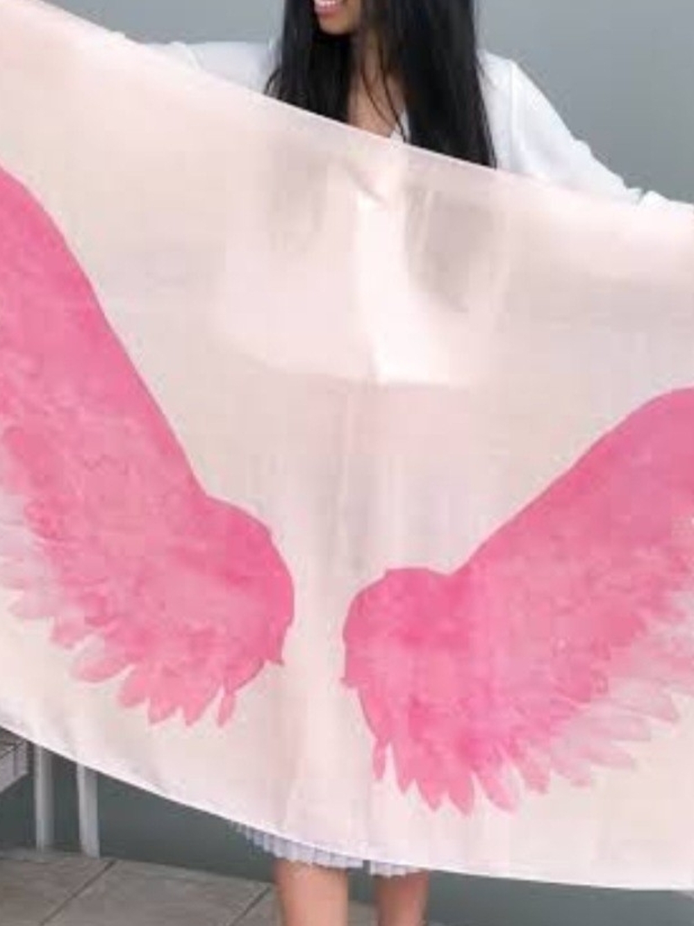 Mary Kay Pink and Cream Angel Wing Scarf Wrap